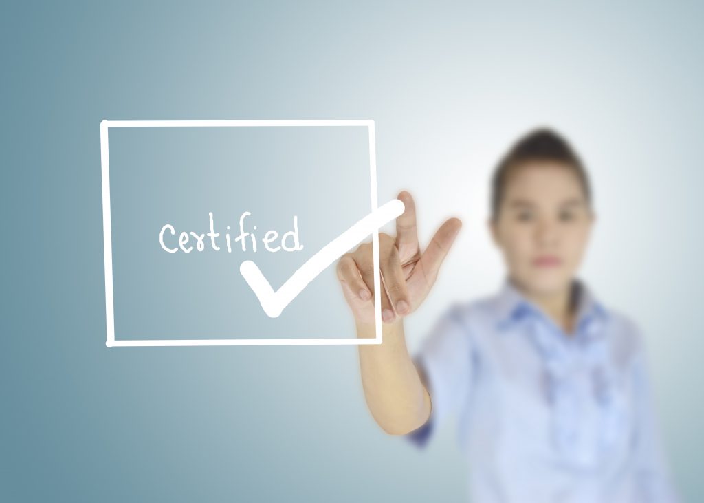 certified icon or symbol image concept design with business women for business concept. business concept