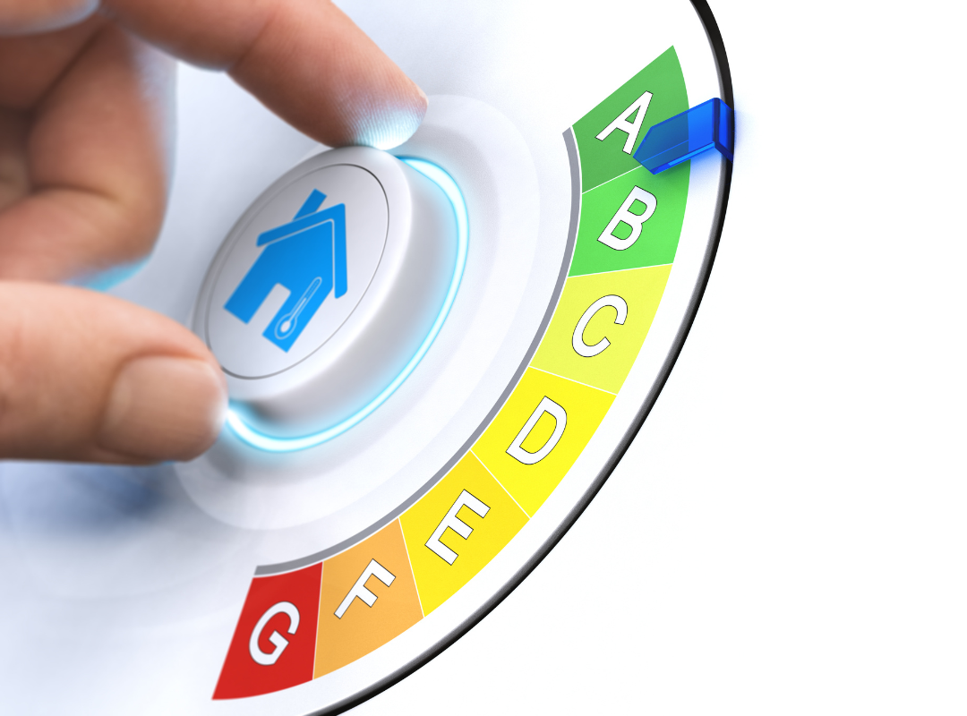 Green energy showing energy rating